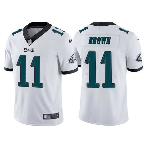 Youth Philadelphia Eagles #11 A. J. Brown White Vapor Untouchable Limited Stitched Football Jersey->youth nfl jersey->Youth Jersey